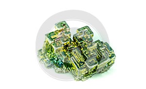 Bismuth cristal isolated photo