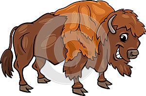Bison american buffalo cartoon illustration photo