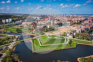 Bison bastion, 17th-century fortifications of GdaÅ„sk after renovation. Poland