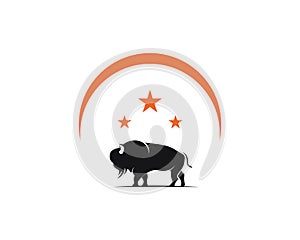 Bison logo icon vector template