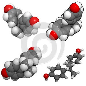 Bisphenol A (BPA) molecule
