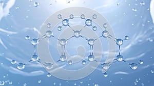 bisphenol a molecular structure, 3d model molecule, BPA, structural chemical formula view from a microscope