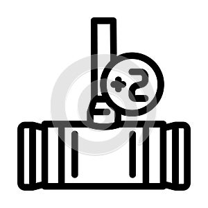 bisque croquet game line icon vector illustration