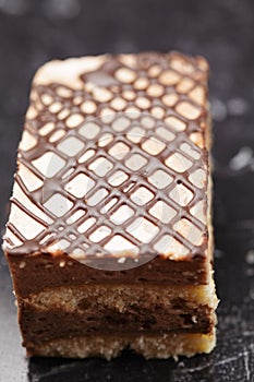 Bisquit cake closeup photo