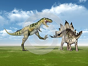 Bistahieversor and Stegosaurus