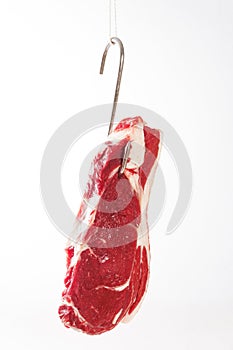 A peace of meat hanging