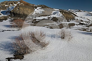 Bisti Badlands Wilderness Area in winter, New Mexico, USA