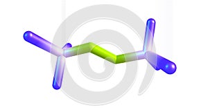 Bistrifluoromethylperoxide molecular structure isolated on white photo