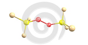 Bistrifluoromethylperoxide molecular structure isolated on white photo