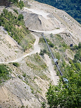 Bistrita limestone quarry near Arnota monastery, Romania