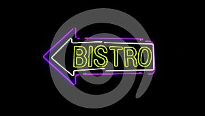 Bistro neon sign.