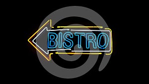 Bistro neon sign. photo