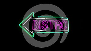 Bistro neon sign.