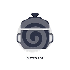 bistro pot icon on white background. Simple element illustration from bistro and restaurant concept