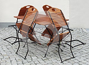 Bistro table and chairs photo