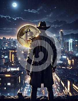 Bit Coin Cowboy Poster Art