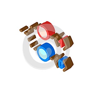 bit quantum technology isometric icon vector illustration