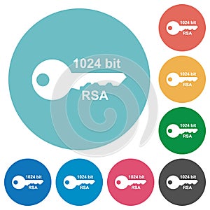 1024 bit rsa encryption flat round icons