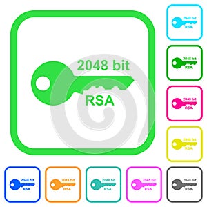 2048 bit rsa encryption vivid colored flat icons