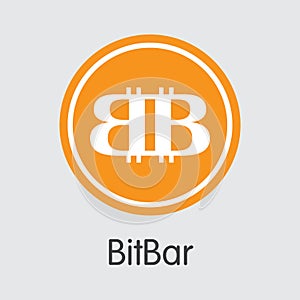 Bitbar Virtual Currency - Vector Coin Image.