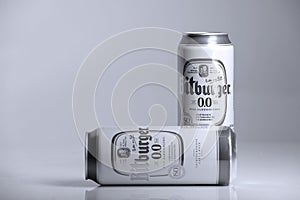 Bitburger beers, isolated, white background