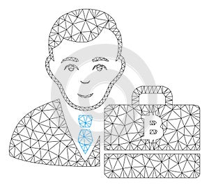 Bitcoin Accounter Vector Mesh Carcass Model