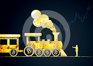 Bitcoin as a speeding train.