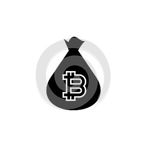 bitcoin in a bag icon. Element of Crypto currency icon for mobile concept and web apps. Detailed bitcoin in a bag icon can be used
