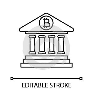 Bitcoin banking linear icon