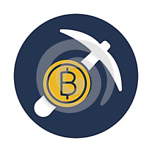 Bitcoin, bitcoin mining, mining, cryptocurrency mining fully editable vector icons