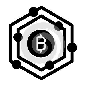 Bitcoin, bitcoin network, blockchain, cryptocurrency  fully editable vector icons