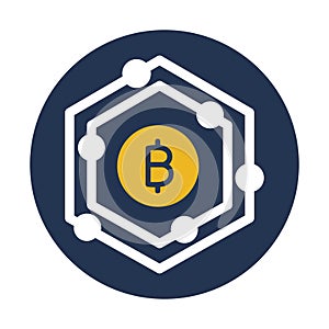 Bitcoin, bitcoin network, blockchain, cryptocurrency  fully editable vector icons