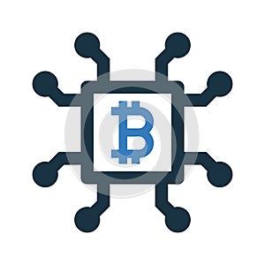 Bitcoin, block chain icon design