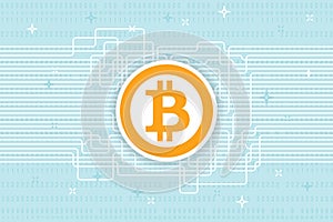 Bitcoin blockchain background. Cryptocurrency
