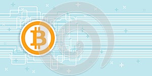 Bitcoin blockchain background. Cryptocurrency