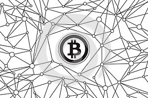 Bitcoin blockchain background. Cryptocurrency
