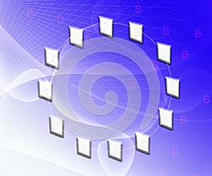 Bitcoin Blockchain Crypto Currency Abstract Background Gradient