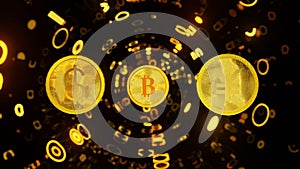 Bitcoin blockchain currency digital encryption.
