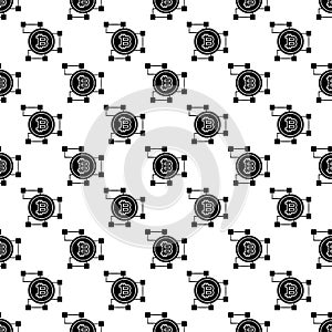 bitcoin blockchain icon in Pattern style