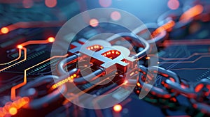 Bitcoin and Blockchain Security Technology Concept