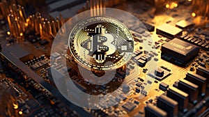 Bitcoin BTC coin, finance, crypto currency, modern gold