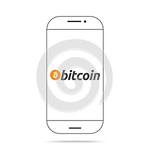 Bitcoin BTC cryptocurrency icon vector iphone