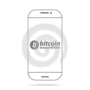 Bitcoin BTC cryptocurrency icon vector iphone