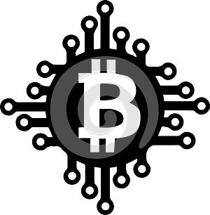 Bitcoin BTC flag cloth illustration crypto