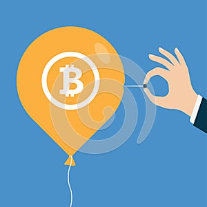 Bitcoin bubble burst or decline of the bitcoin currency