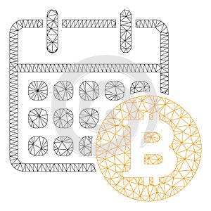 Bitcoin Calendar Vector Mesh 2D Model