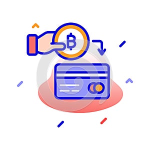 Bitcoin cash, bitcoin payment, bitcoin transaction, credit card fully editable vector icons Bitcoin cash, bitcoin payment, bitcoi