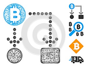 Bitcoin Cashflow Web Vector Mesh Illustration