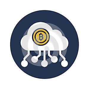 Bitcoin cloud, bitcoin cloud mining, bitcoin network, cloud mining fully editable vector icons Bitcoin cloud, bitcoin cloud minin
