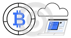 Bitcoin in Cloud Storage with Digital Dashboard and Virtual Interface Design